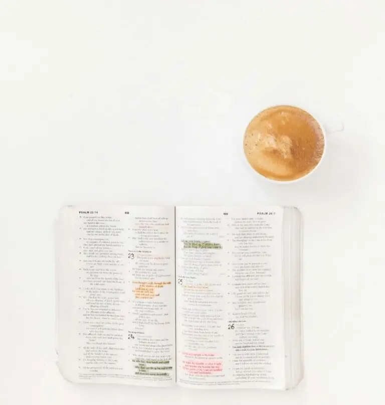 what is fasting highlighted bible green orange and pink with tea