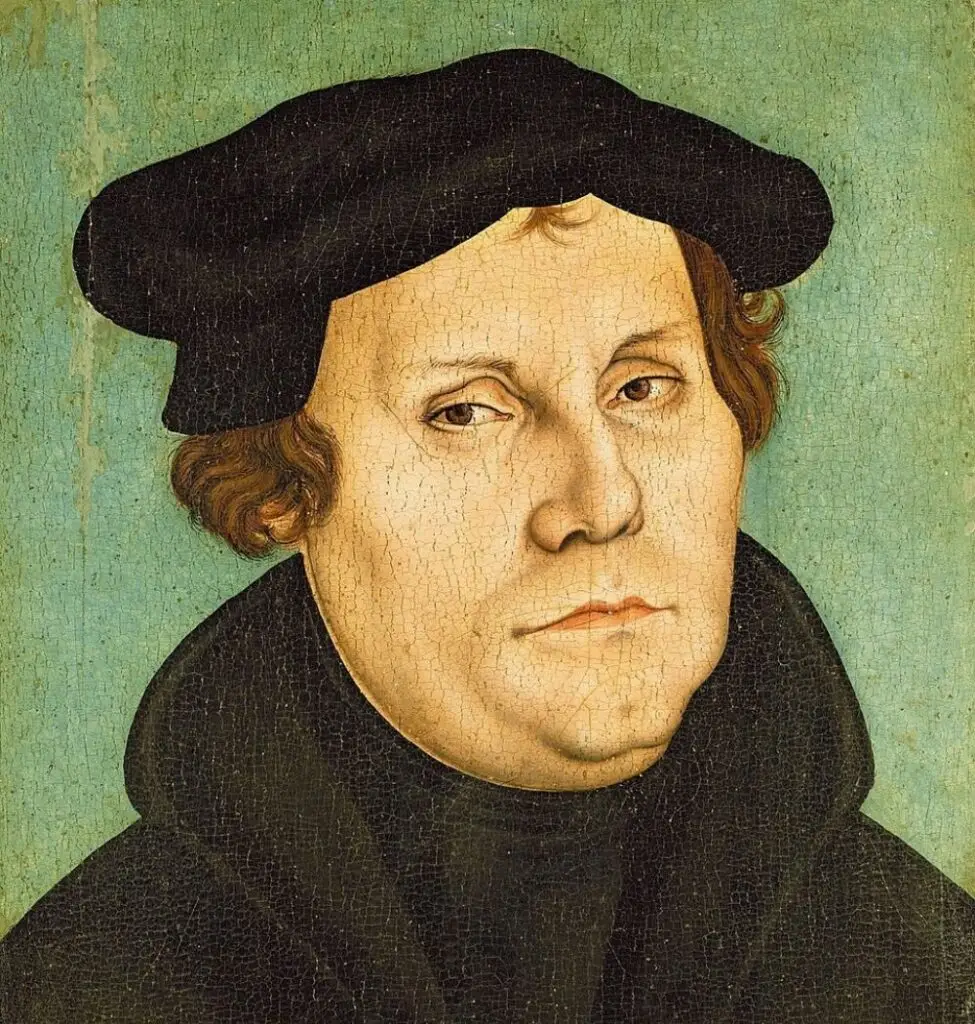 portrait of Martin Luther wearing doctor's cap